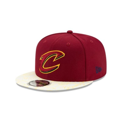 Red Cleveland Cavaliers Hat - New Era NBA Visor Flare 9FIFTY Snapback Caps USA4015863